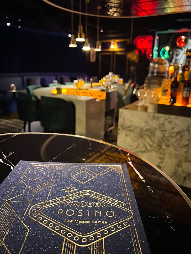 Posino Taipei。信義區酒吧推薦！賭場主題酒吧～