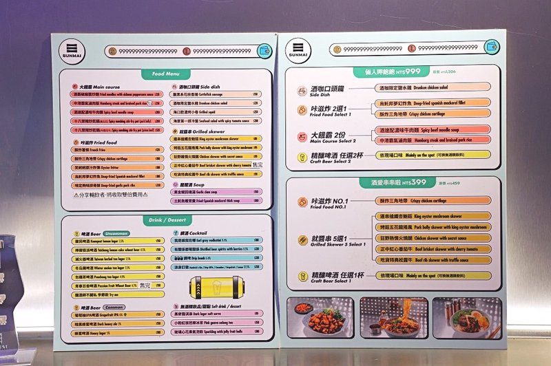 SUNMAI BAR PARK2店 | 金色三麥全新風格餐酒吧，自助啤酒區1小時暢飲$399起！